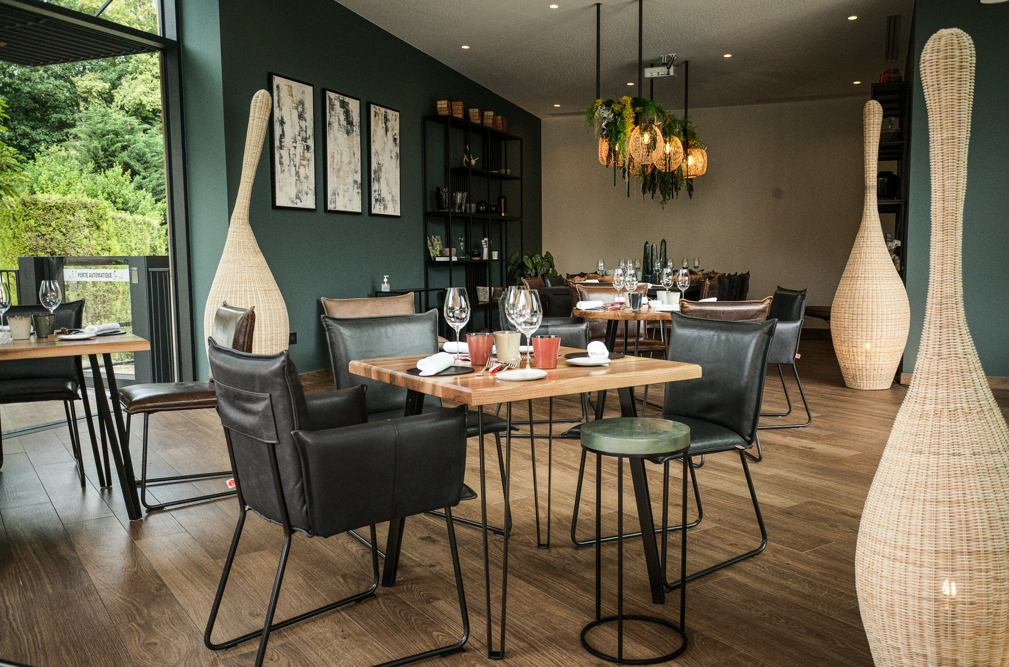 Table dressée du restaurant étoilé du Verbois